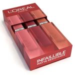 LOr&eacute;al Paris - Coffret 3 Rouges &agrave; L&egrave;vres Liquide Longue Tenue - Couleur Intense & Fini Mat - Sans Transfert - Infaillible Matte