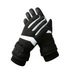 Gants de ski outdoor homme - &eacute;cran tactile - velours pour la chaleur - imperm&eacute;ables et antid&eacute;rapants - Noir et blanc-L-Noir/Blanc