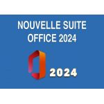 Nouvelle suite Microsoft Office 2024 professionnel plus pour Windows 64 Bits. Activation à vie pour un poste.