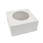 2 BO&Icirc;TE P&Acirc;TISSI&Egrave;RE CARTON FEN&Ecirc;TRE 16X16X7.5CM  Blanc