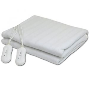Couverture chauffante Chauffe Lit Surmatelas Chauffant 2 places T&eacute;l&eacute;commande 3 temp&eacute;ratures indicateur LED 160x140 cm