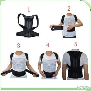 Fafeicy correcteur de posture pour le dos Correcteur de Posture haute &eacute;lasticit&eacute; respirant r&eacute;glage parapharmacie orthese XXL XL