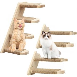 Étagère DEscalade Murale Pour Chat Arbre A Chat Mural Verticalité Mur Escalade Escalier Echelle Pour Chat Escalier À Quatre