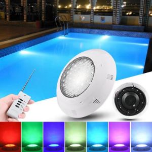 Lampe de Piscine Spot de Piscine 12W RGB Veilleuse de Plongée étanche à LED avec éclairage de Piscine Télécommandé