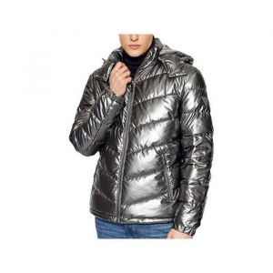 Doudoune Guess Homme Classic silver Argent Synth&eacute;tique