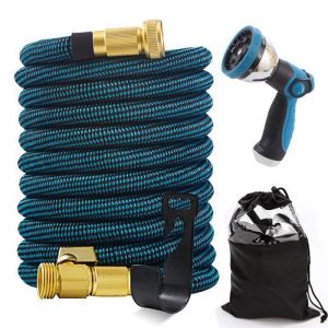 Tuyau darrosage 30M/100FT tuyau darrosage flexible et extensible buse darrosage 10 fonctions latex 4 couches facile à ranger