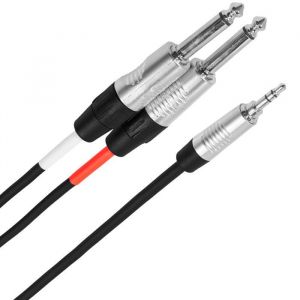 Plugger C&acirc;ble Y Mini Jack M&acirc;le St&eacute;r&eacute;o - Jack M&acirc;le Mono 2m Touring