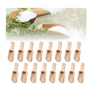 Lot de 20 Mini Cuillère en Bois Cuillères à Bonbons en Bois Mini Cuillère à Épices Petite Cuillère à Sel en Bois Cuillères à Thé