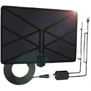 Antenne HDTV Amplifi&eacute;e Int&eacute;rieure 960 Miles 4K UHD 1080P DVB-T Freeview TV pour Cha&icirc;nes Locales