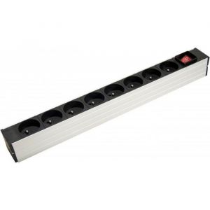 CONECTICPLUS Multiprise &eacute;lectrique 8 prises CEE 7/5 rackable 19 pouces avec interrupteur et voyant