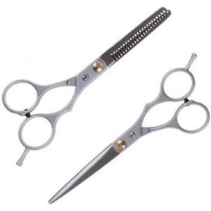 CISEAUX DE COIFFURE -  EFFILEUR 2 X Ciseaux cheveux coiffeur désépaissir coupe