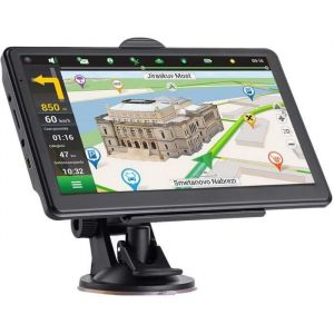 Navigation GPS Voiture 7 pouces écran tactile pour camion pare-soleil Sat Nav 256M + 8G Europe carte GPS Navigation 12-36V