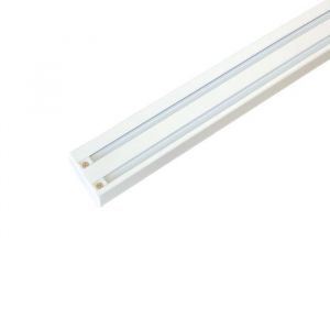 2-voies Rideaux Rail Plafond pour Rideau au Panneau Japonais 200cm blanc aluminium