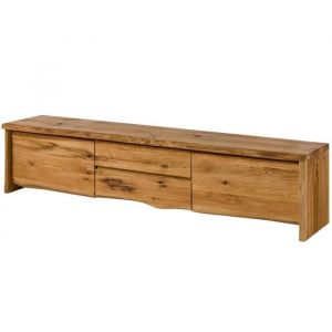 Meuble TV 220x45 Ch&ecirc;ne sauvage huil&eacute; Bois naturel PURE OAK N&deg; 704