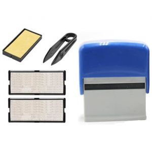 Auto Encreur Timbre Ensemble Personnalisé Personnalisé DIY Nom de LEntreprise NuméRo Adresse Impression Tampon en Caoutchouc avec
