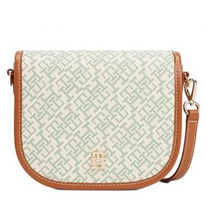 Sac &agrave; Bandouli&egrave;re Vert Femme Tommy Hilfiger Th Monoplay Leather