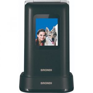 Téléphone numérique BRONDI Amico Prezioso - Clapet - Double SIM - Bluetooth - 4 - Noir Métallique