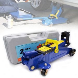 Cric hydraulique 2 tonnes et robuste levée de 135 à 320 mm poignée de transport valise DAYPLUS