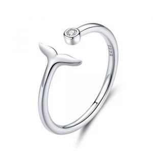 Bague - 925 Argent - Sirène - Ajustable - Multicolore - Oxyde de zirconium