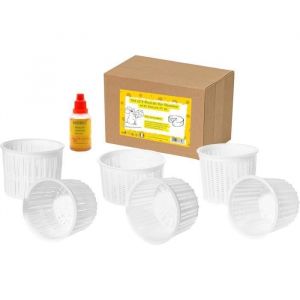 AlcoFermBrew Lot de 8 moules à fromage - Forme à fromage en plastique Qwieleb Gbejniet Présure