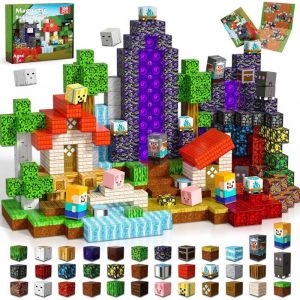 Bloc de Construction Magn&eacute;tique Goody King 100 Pi&egrave;ces - Portail de la For&ecirc;t et Animaux