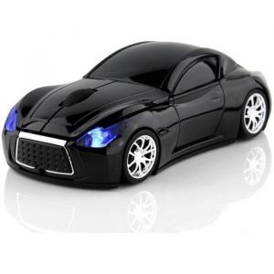 Souris sans Fil de Voiture de Sport Souris Optique pour Ordinateur avec lumi&egrave;re LED (Noir) A367
