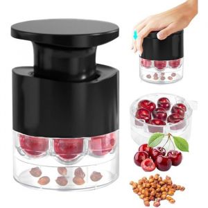 Denoyauteur Cerise D&eacute;noyauteur Mirabelle 7 Trous Protection Anti-&eacute;claboussures Presse-Noyau Pour Cerises Dattes Rouges