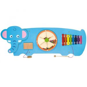 Viga Toys jeu mural &eacute;l&eacute;phant 91 x 32 cm bois bleu