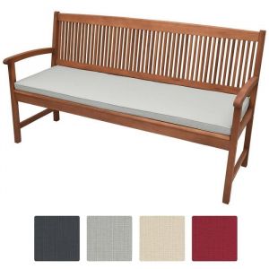 Beautissu Coussin banc Base BK 150x48x5cm Gris clair - Coussin banquette pour terrasse &ndash; Matelas exterieur confortable