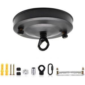 Cache Fil pour Lustre Rosace Plafond Rosace Lampe Plafond Avec Accessoire 1 Trou de C&acirc;blage Auvent de Plafond Crochet
