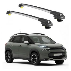 Barres de Toit TURTLE AIR-1 CITROEN C3 AIRCROSS 2018 2019 2020 2021 2022 2023 2024 (SUV) Argent