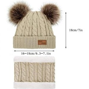 ROCK Hiver Bonnet Enfant chaud Bonnet et &eacute;charpe Cercle avec Doublure Polaire pour Gar&ccedil;ons et Filles 2 Pi&egrave;ces
