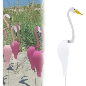 Art de jardin - Floride - Flamant Rose - Métal - Tourbillonnant - Décoration extérieure