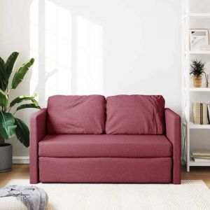 Sales SeasonCanap&eacute; convertible &agrave; 2 places 2 en 1 - SHELD - CLIC-CLAC/Sofa-lit - rouge bordeaux 112x174x55cm tissu 112x60x55cm C585