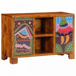 Enfilade/Bahut/Vitrine - Rustique - Buffet multicolore 90 x 35 x 60 bois massif dacacia @823914