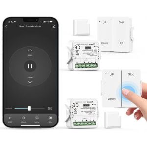 Module Volet Roulant Wifi Avec Rf TélécommandeInterrupteur Volet Roulant Connecté En Pourcentage Compatible Avec Alexa Et Google