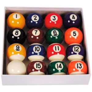 Jeu de boules de billard - VENTURA - 57.2mm - Polyester - Lamin&eacute; - Mixte