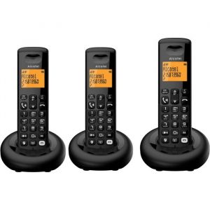 T&eacute;l&eacute;phone Fixe Sans Fil - Alcatel - E260 S. Voice Trio - R&eacute;pondeur - 3 Combin&eacute;s - Noir
