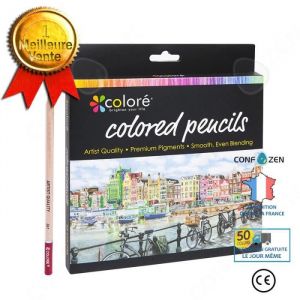 CONFO® Fournitures de peinture graffiti professionnel peint à la main colorant 50 crayons de couleur huileux noyau de plomb minéral