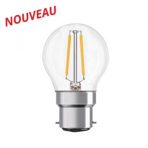 Ampoule LED Filament Mini-sph&eacute;rique claire 2.5W Flicker-free B22 250Lm 2700K blanc chaud