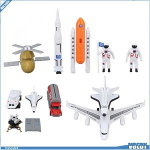 Ashata Jouet de navette spatiale Jouet Spatial &agrave; Bords Lisses &eacute;chelle R&eacute;aliste jeux activite Combinaison davion et de fus&eacute;e