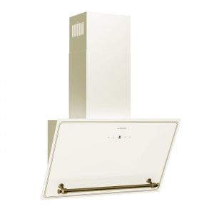 Klarstein Victoria Hotte Aspirante 60cm 400&nbsp;m&sup3;/h &Eacute;cran LED Tactile A++  Silencieuse Extraction/ Recirculation Cr&egrave;me & Or