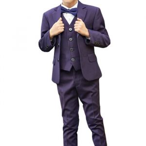 Costume 4 pi&egrave;ces Gar&ccedil;on Mariage et C&eacute;r&eacute;monie--Ensemble de Vetements &eacute;l&eacute;gant Pour Occasions formelles - Noir