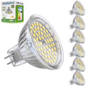 GU5.3 LED 12V MR16 Blanc du Jour 5W Ampoule Equivalent &agrave; 35W Halog&egrave;ne Lampe GU 5.3 MR 16 Blanc Froid 4500K 420 Lumen Lot de 6
