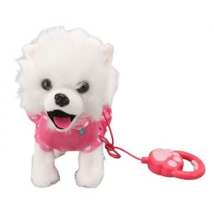 Chien en peluche &eacute;lectronique interactif pour chiot jouet de marche chantant avec t&eacute;l&eacute;commande et laisse cadeaux danniversaire