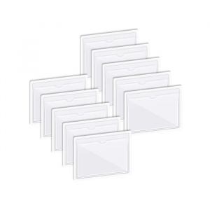 autocollant pare briselot de 10 -porte vignette assurance auto transparent-pochette adhesive pare brise pour carte handicap&eacute;/ticket