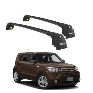 Barres de Toit TURTLE AIR-2 KIA SOUL PS 2014 2015 2016 2017 2018 2019 (HATCHBACK) Noir
