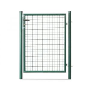 Portillon grillag&eacute; en acier galvanis&eacute; maille 50 x 50 passage L 1m x H1m20 Vert