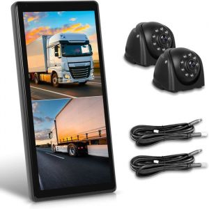 Camion R&eacute;troviseur Dashcam Camion R&eacute;troviseur 2 Cam&eacute;ras de Recul 1080p