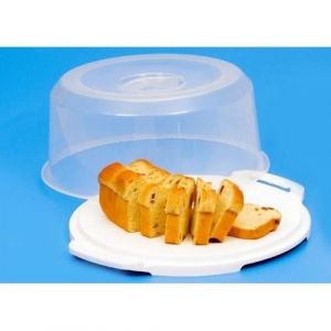 Plateau plat pour le gateau blanc en plastique - OKT - Forme octogonal